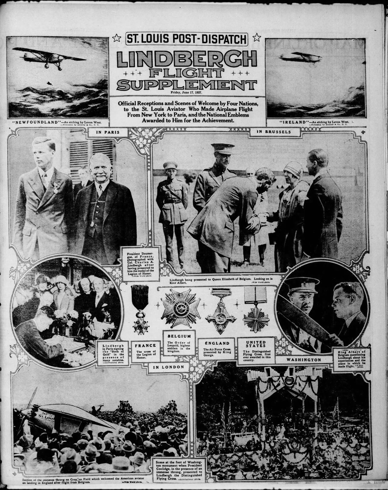 June 17, 1927 - Lindbergh Flight Supplement
